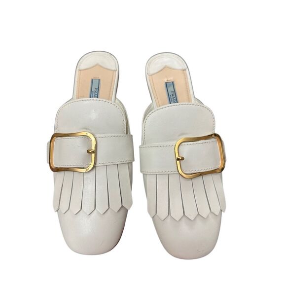 PRADA Leather Mules Size: 371/2 - Picture 1 of 8